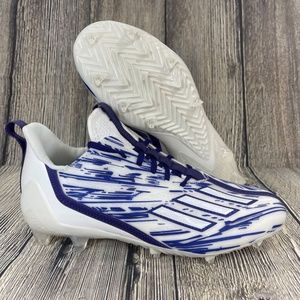 Adidas Adizero Football Cleat College Purple Cloud White Mens 14 GZ6914